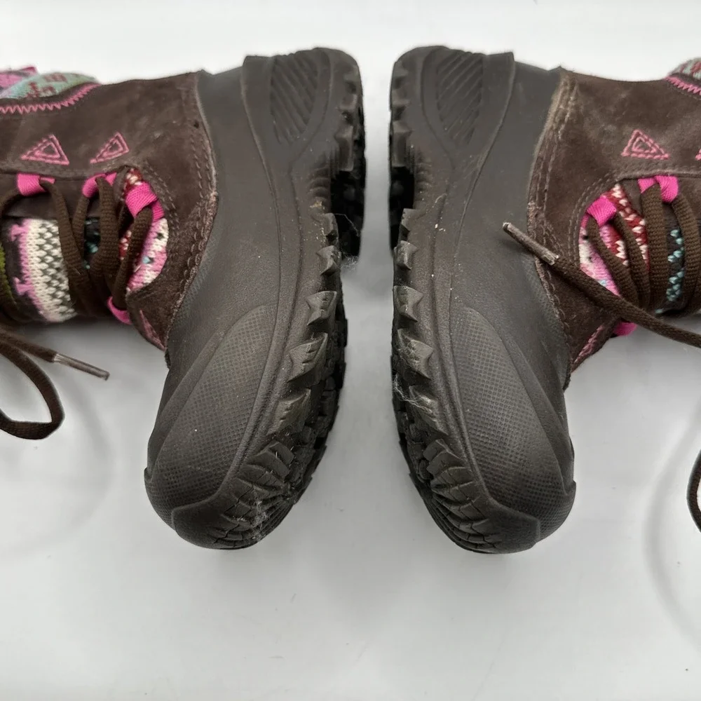 THE NORTH FACE Heat Seeker 200 Gram Insulation Boots Girls Sz 13 LaceUp Faux Fur